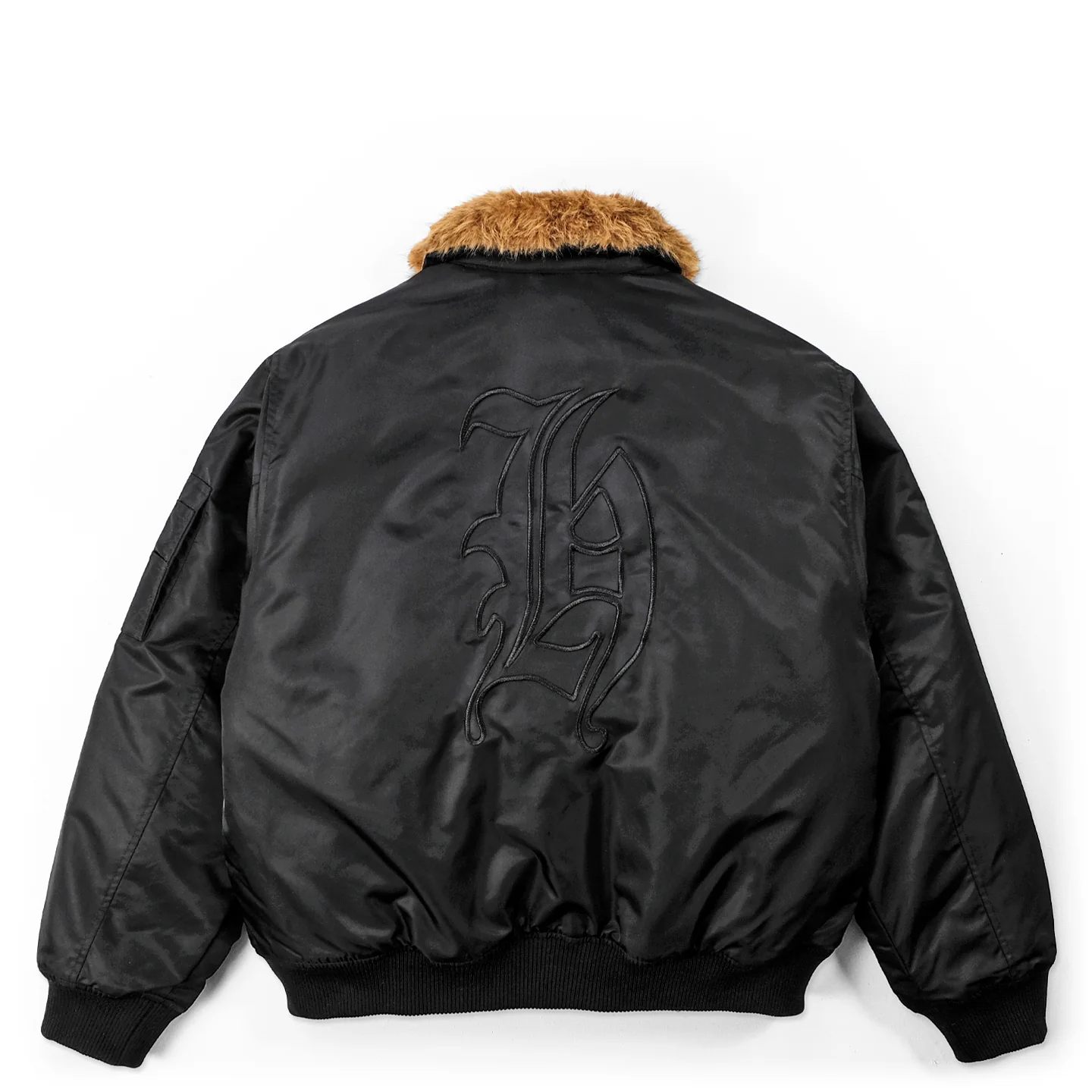 BOMBER FUR JACKET - BLACK - Image 3