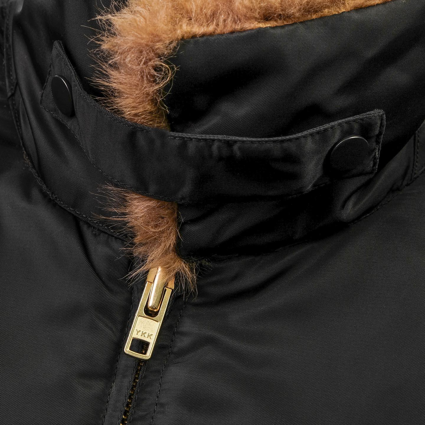 BOMBER FUR JACKET - BLACK - Image 5