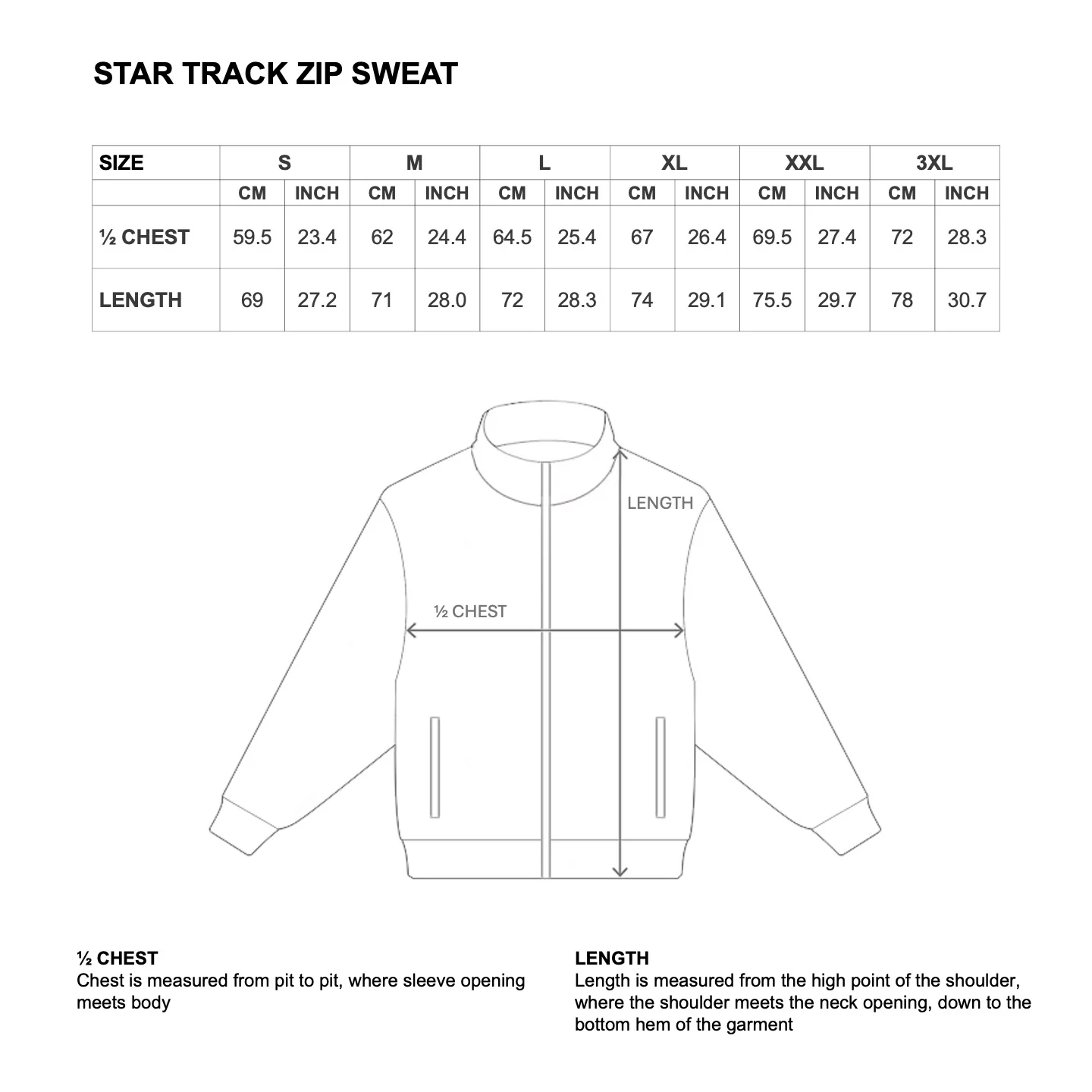 STAR TRACK ZIP SWEAT - BLACK - Image 5